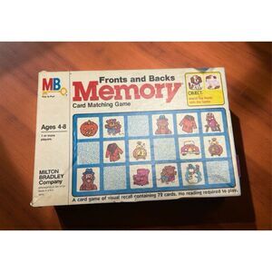 Vintage 1980 Milton Bradley Memory Fronts And Backs Matching Game COMPLETE